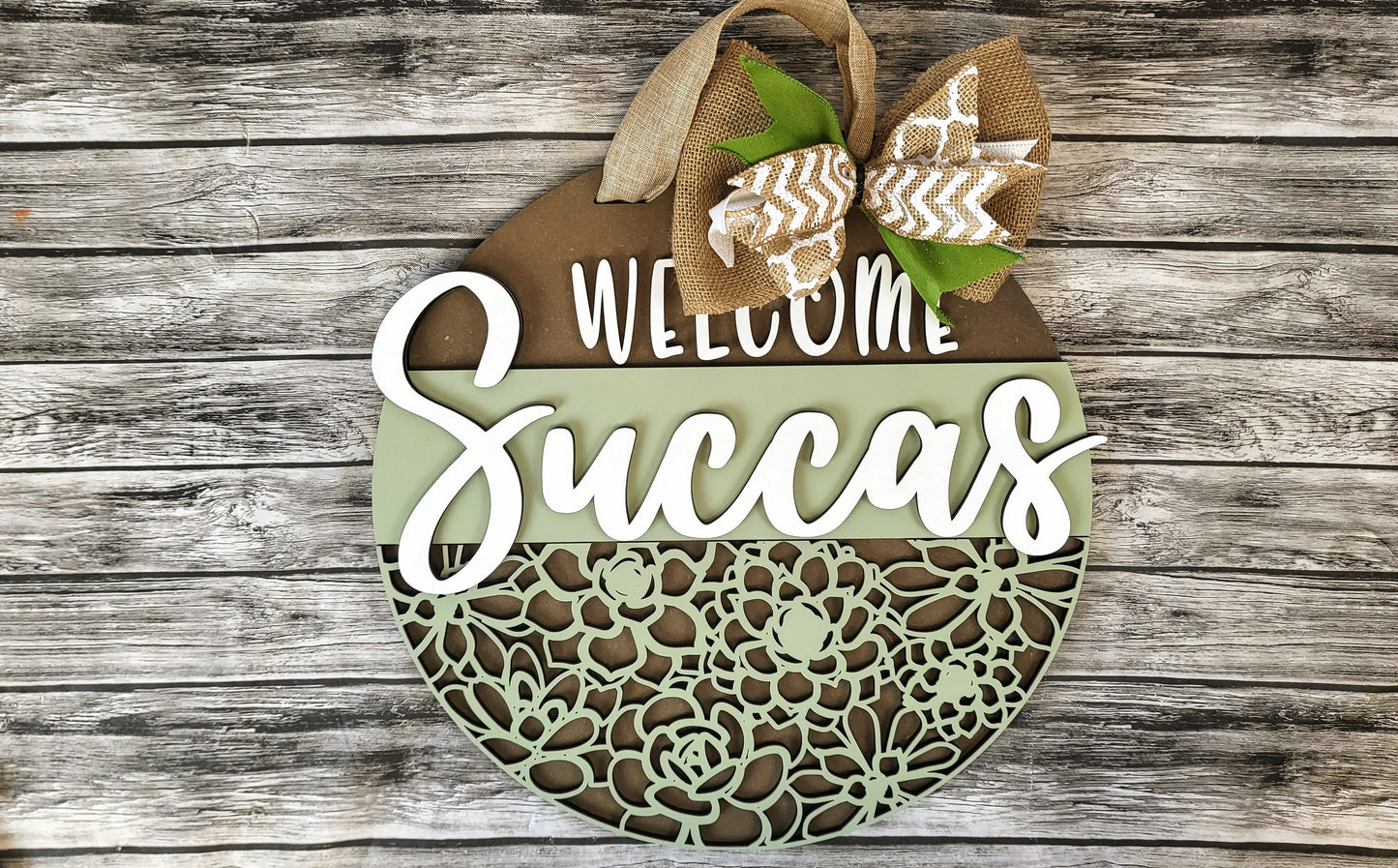 Finished -  Large Door Hanging Sign - Welcome Succas