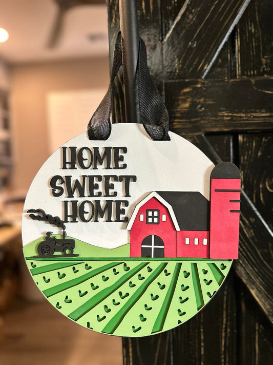 Finished - Large Door Hanging Sign - Home Sweet Home | Barn