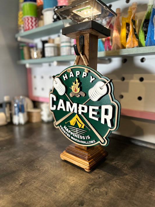 Finished -  Tabletop Sign - Happy Camper