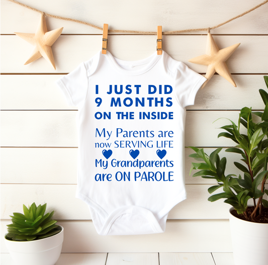 I Just Did 9 Months On The Inside - Onsie