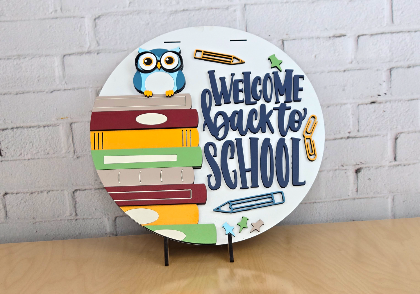 Finished -  Large Door Hanging Sign - Welcome Back To School